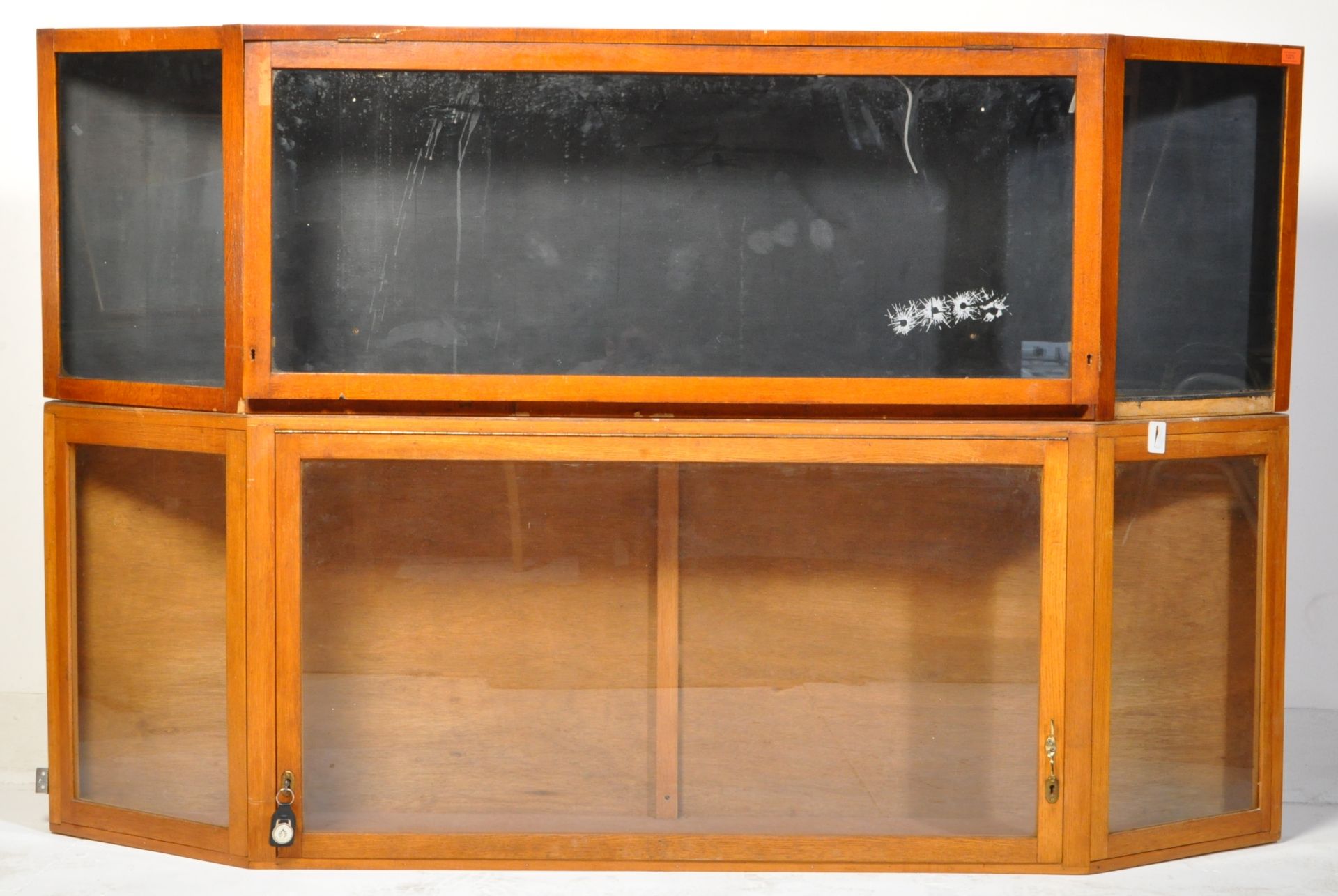 BRITISH MID CENTURY DESIGN - TEAK COUNTER DISPLAY CABINETS