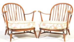 LUCIAN ERCOLANI - ERCOL - MODEL 203 - PAIR OF RETRO EASY CHAIRS