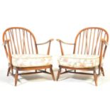 LUCIAN ERCOLANI - ERCOL - MODEL 203 - PAIR OF RETRO EASY CHAIRS