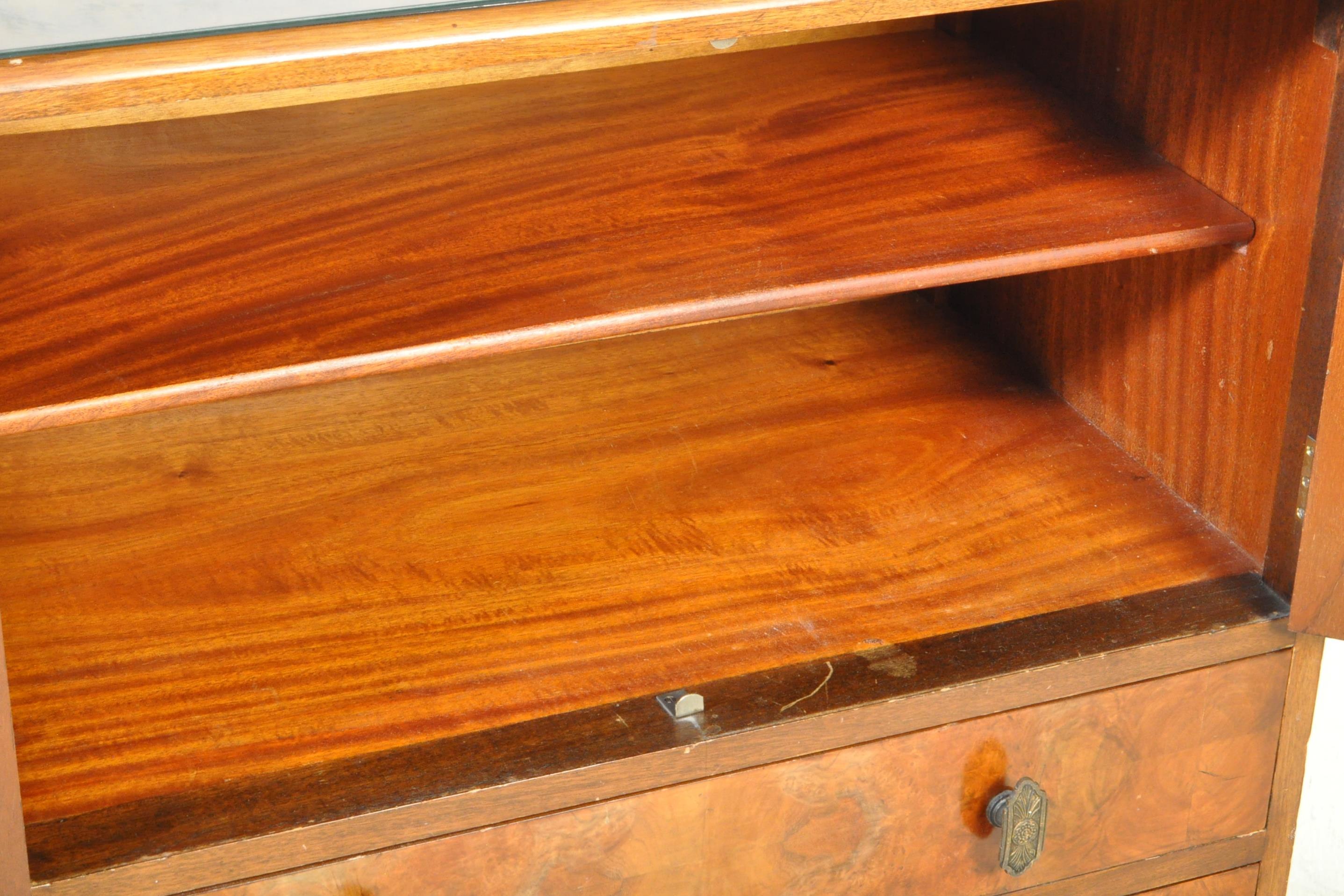 1930'S ART DECO BURR WALNUT TALLBOY CHEST OF DRAWERS - Image 3 of 5