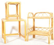 MID CENTURY BAMBOO & RATTAN WEAVE ALBINI TYPE FURNITURE