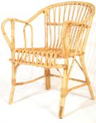 RETRO 20TH CENTURY FRANCO ALBINI STYLE 1960S BAMBOO CHAIR