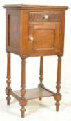 19TH CENTURY PROVINCIAL OAK & MARBLE BEDSIDE CABINET