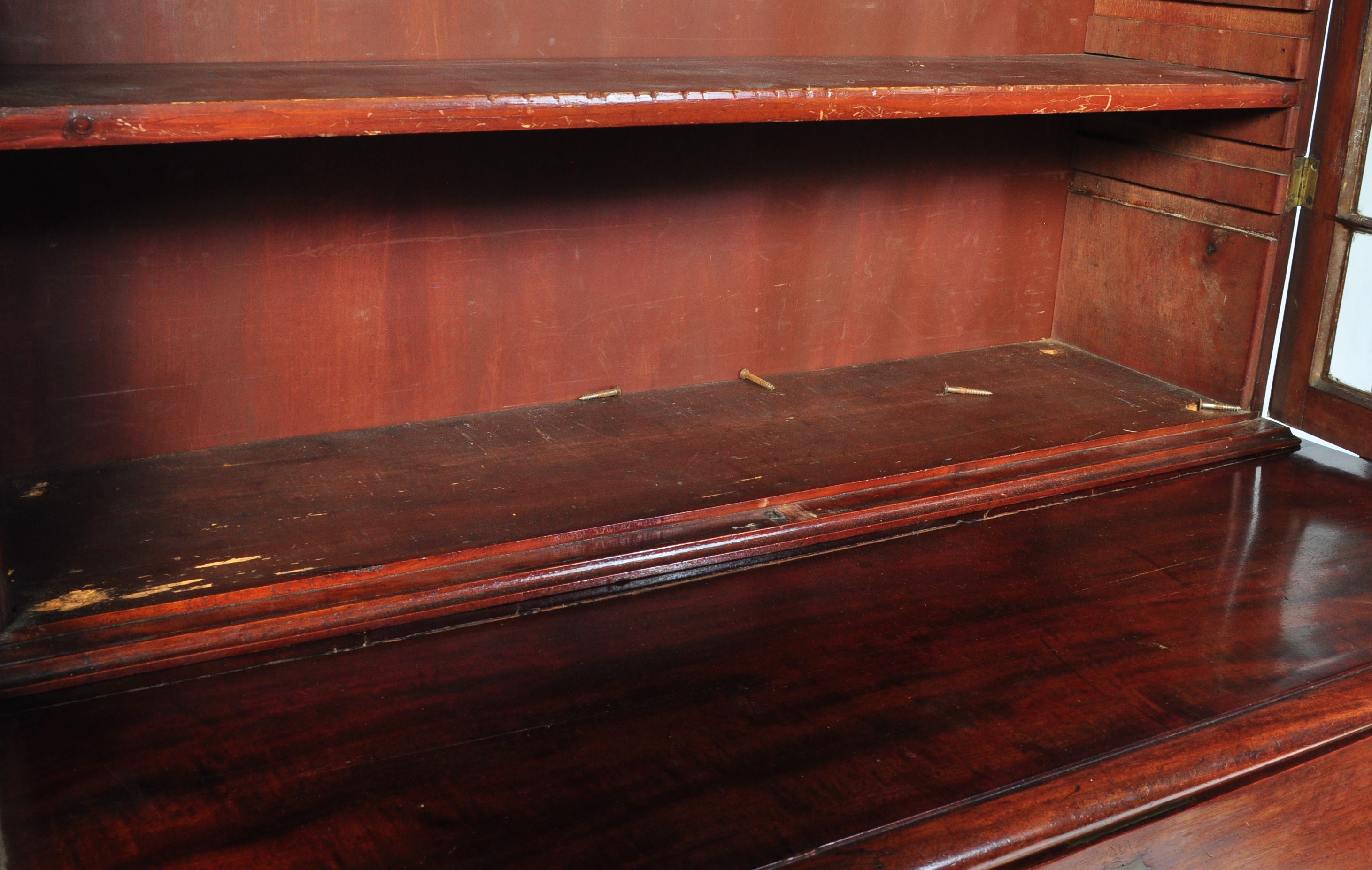 19TH CENTURY VICTORIAN MAHOGANY SECRETAIRE BOOKCASE - Image 4 of 13