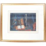 BRITISH SCHOOL - 20TH CENTURY STILL LIFE WATERCOLOUR PAINTING