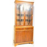 REGENCY REVIVAL YEW WOOD LIBRARY BOOKCASE