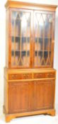 REGENCY REVIVAL YEW WOOD LIBRARY BOOKCASE