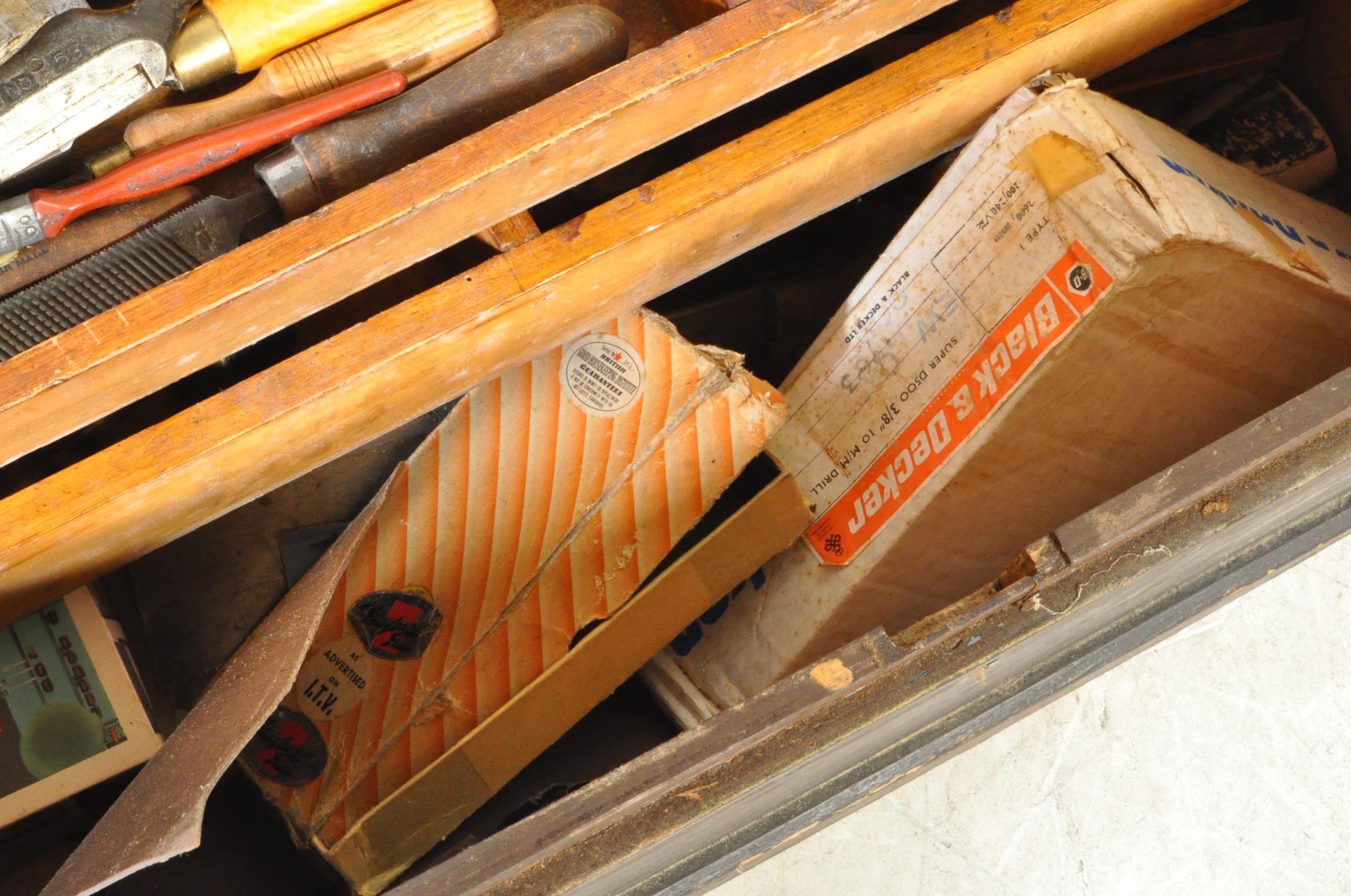 VICTORIAN CARPENTERS TOOL WORK CHEST AND OTHERS - Image 4 of 5