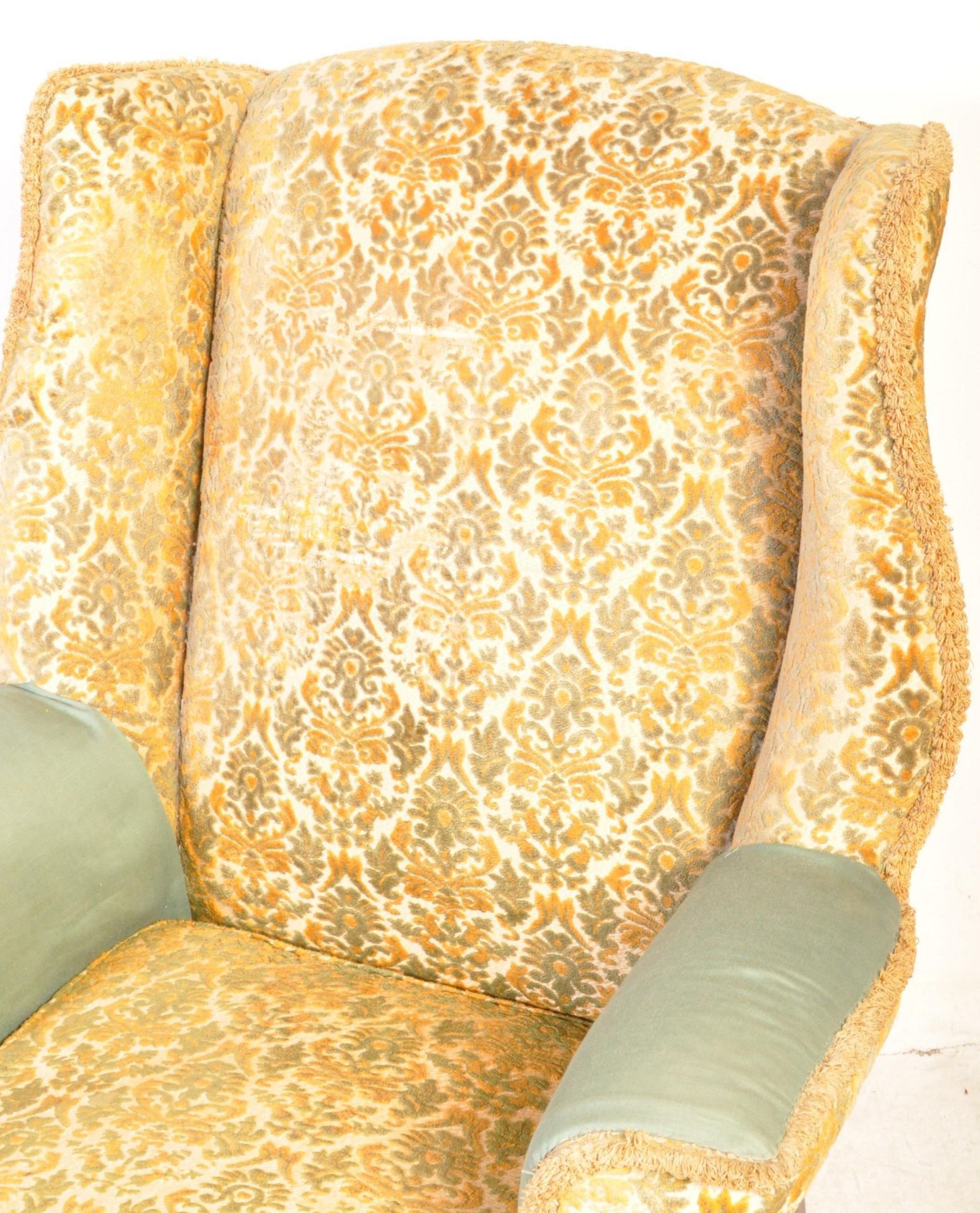 PAIR OF EARLY 20TH CENTURY WING BACK ARMCHAIRS - Image 3 of 6