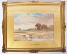 PAUL BERTRAM (1833-1901) WATERCOLOUR PAINTING - COUNTRYSIDE SCENE