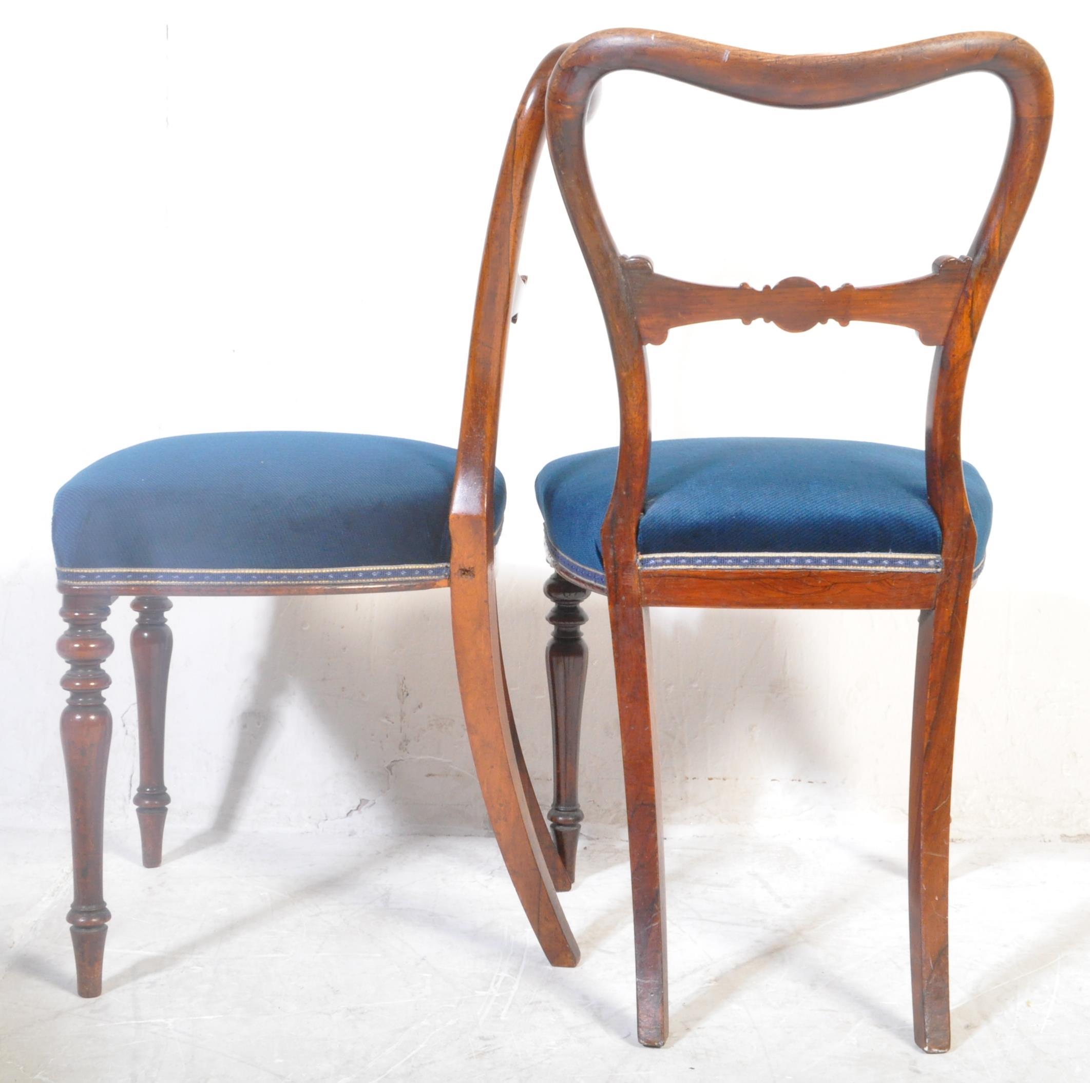 VICTORIAN PAIR OF BALLOON BACK DINING CHAIRS & PIANO STOOL - Image 5 of 5