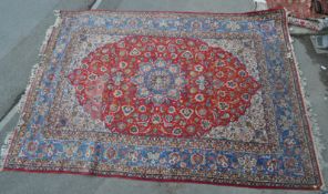 LARGE EARLY 20TH CENTURY PERSIAN KASHAN RUG CARPET