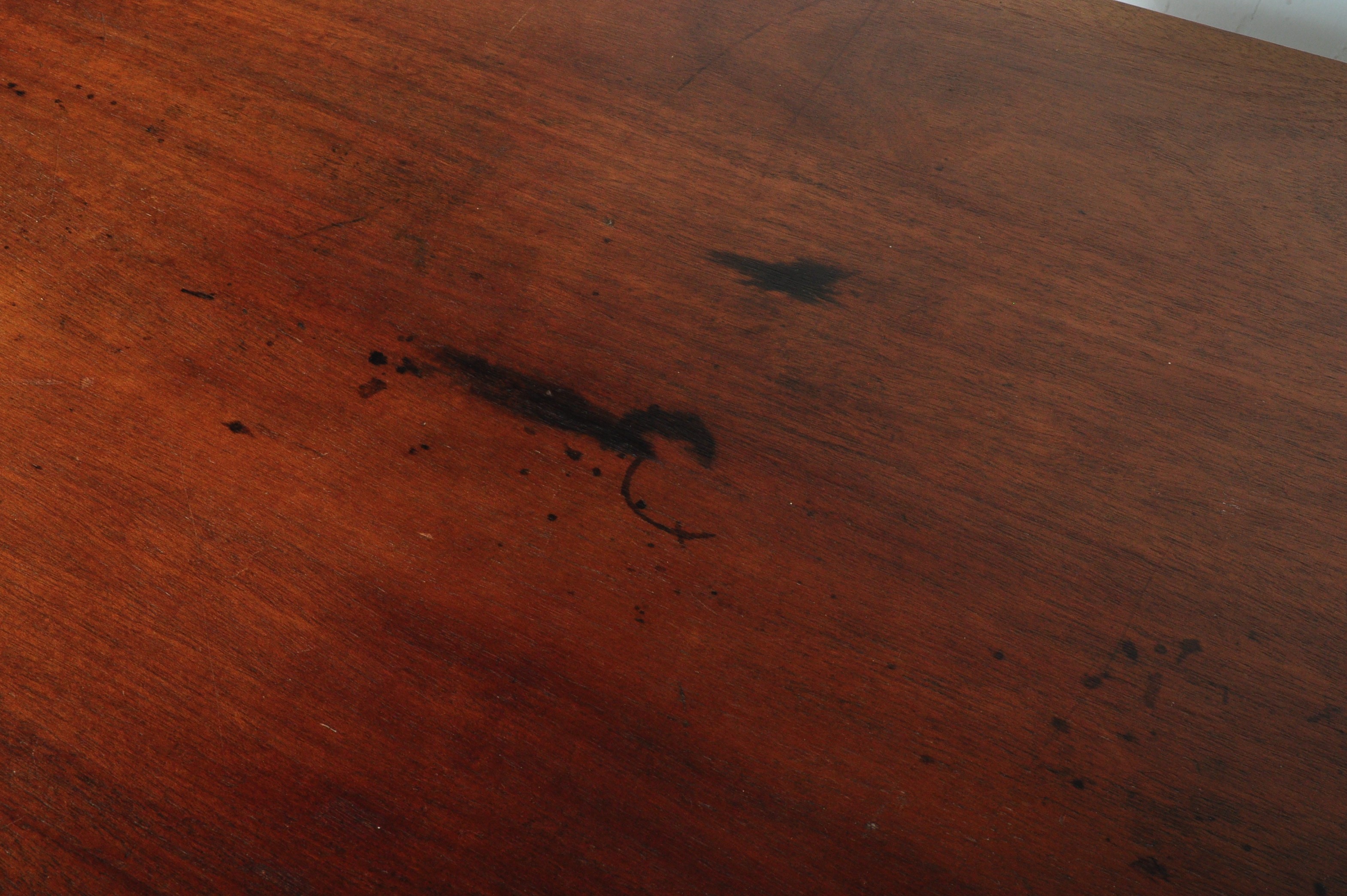 20TH CENTURY INDUSTRIAL FACTORY / OFFICE MAHOGANY DESK - Image 9 of 9