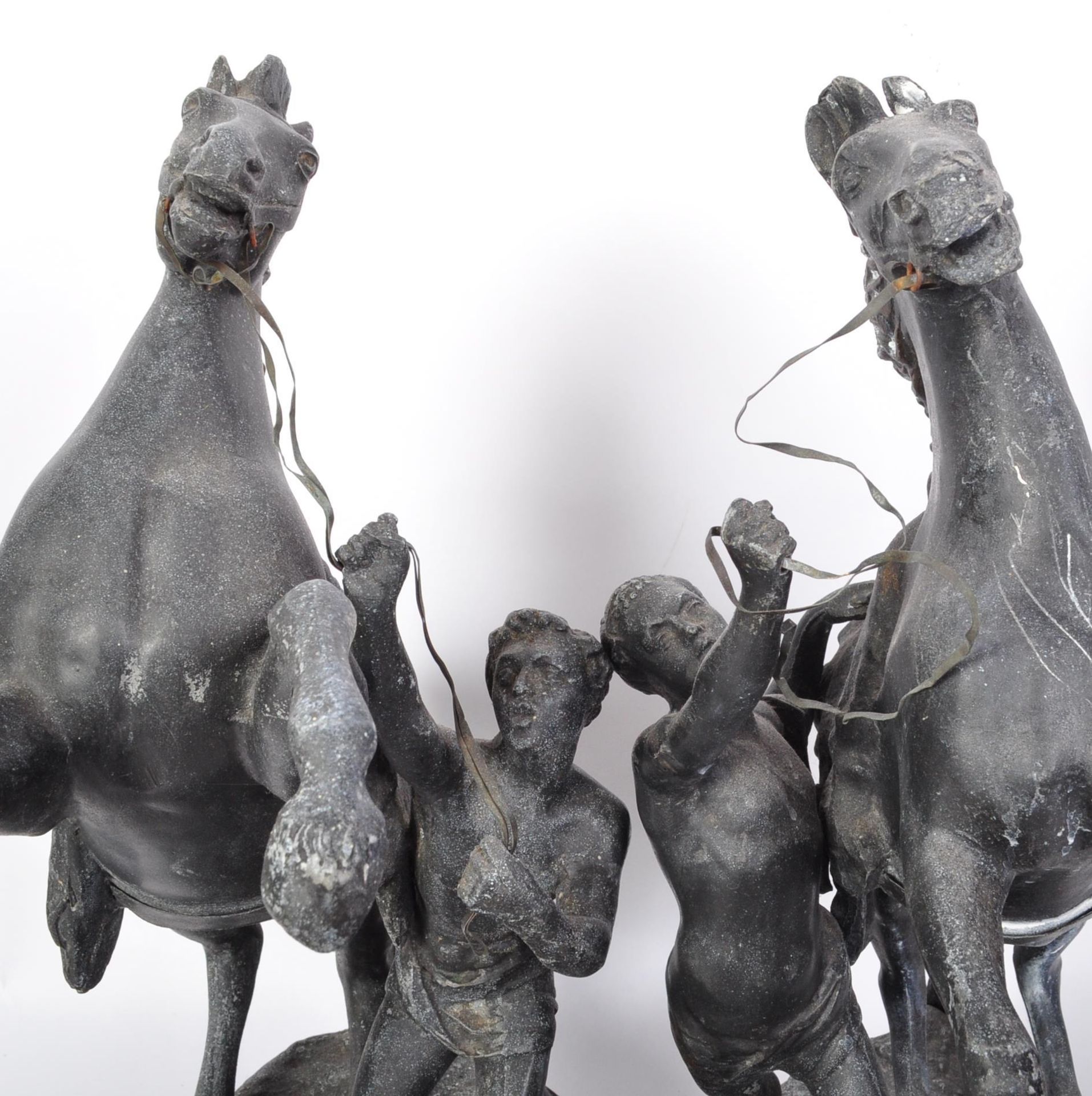 PAIR OF SPELTER MARLEY HORSE FIGURES - Bild 6 aus 6