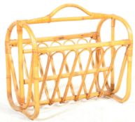 A RETRO - CIRCA 1970S - BAMBOO MAGAZINE RACK IN FRANCO ALBINI STYLE