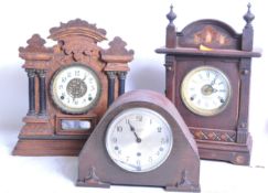 COLLECTION OF THREE EARLY 20TH CENTURY MANTEL CLOCKS