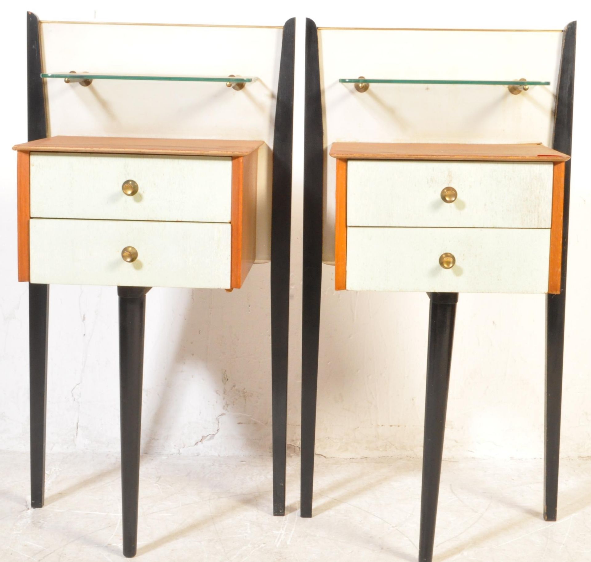 PAIR OF MID CENTURY LIMELIGHT FURNITURE BEDSIDE CHESTS