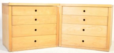 PAIR OF VINTAGE TERENCE CONRAN PENDINE MAPLE CHEST OF DRAWERS