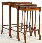 EDWARDIAN MAHOGANY INLAID NEST OF TABLES