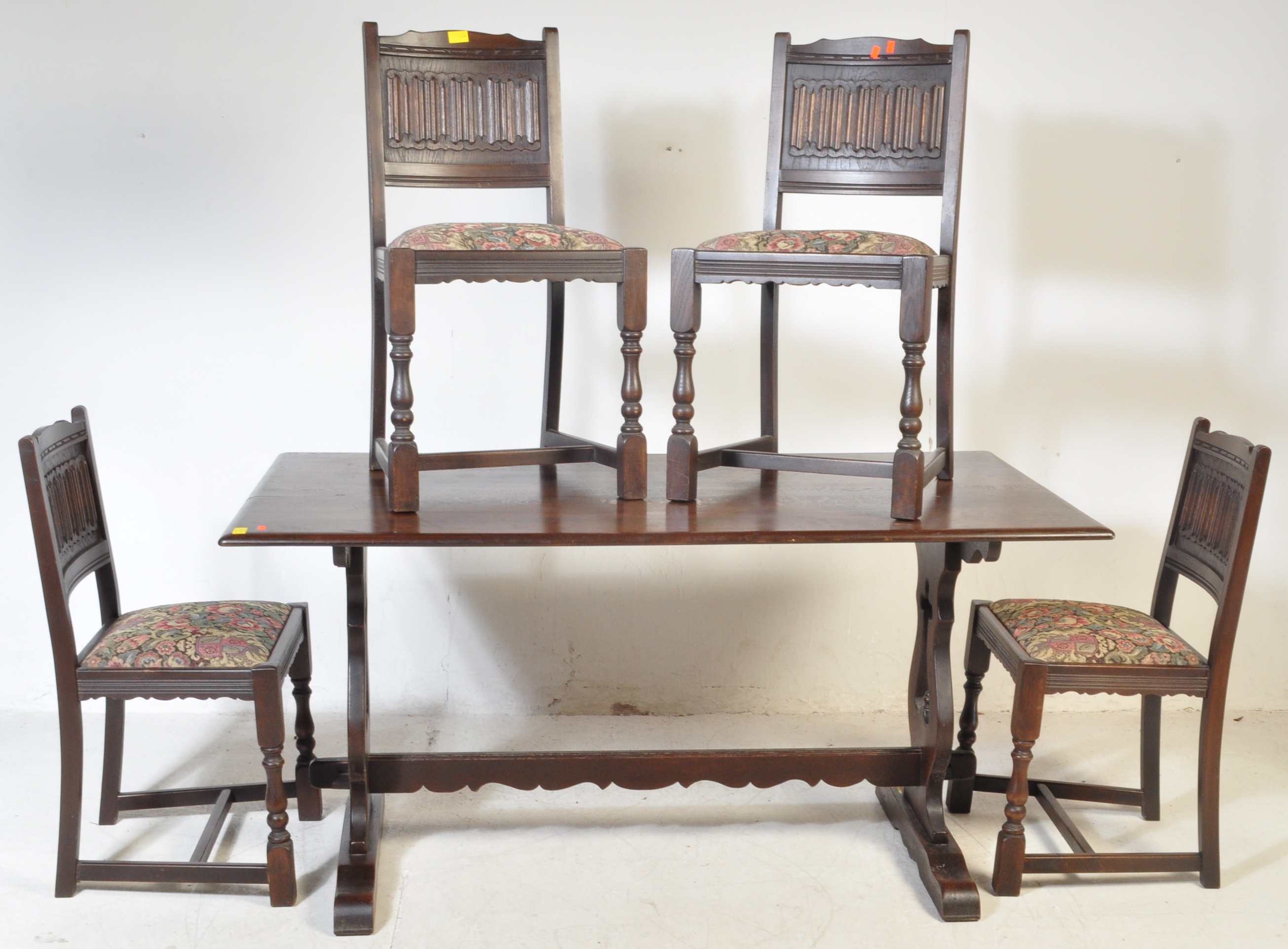 20TH CENTURY JACOBEAN REFECTORY REVIVAL DINING TABLE - Image 2 of 8