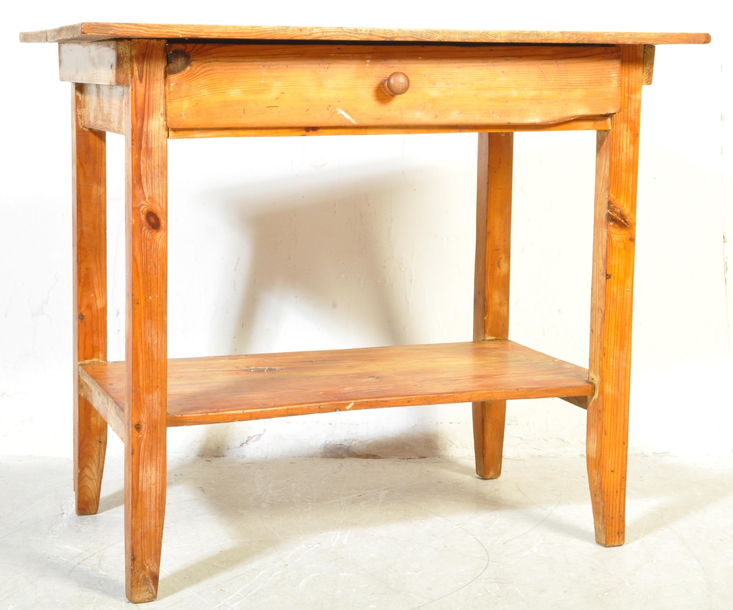 19TH CENTURY VICTORIAN COUNTY PINE SCULLERY TABLE