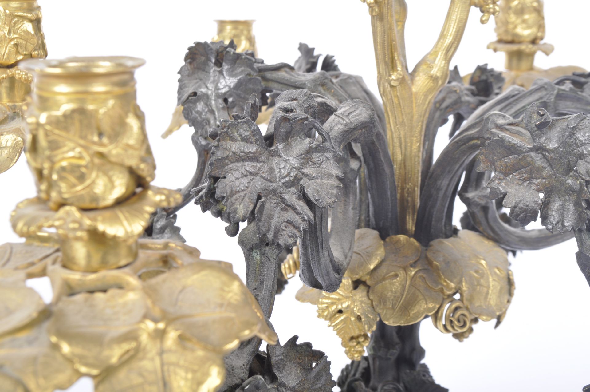 20TH CENTURY ITALIAN ORMOLU & BRONZE CANDELABRA - Image 4 of 9