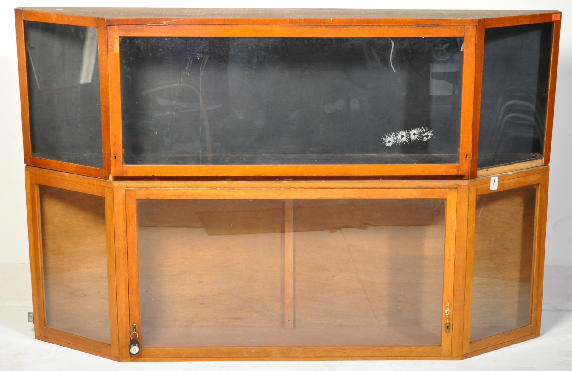 BRITISH MID CENTURY DESIGN - TEAK COUNTER DISPLAY CABINETS - Image 2 of 5