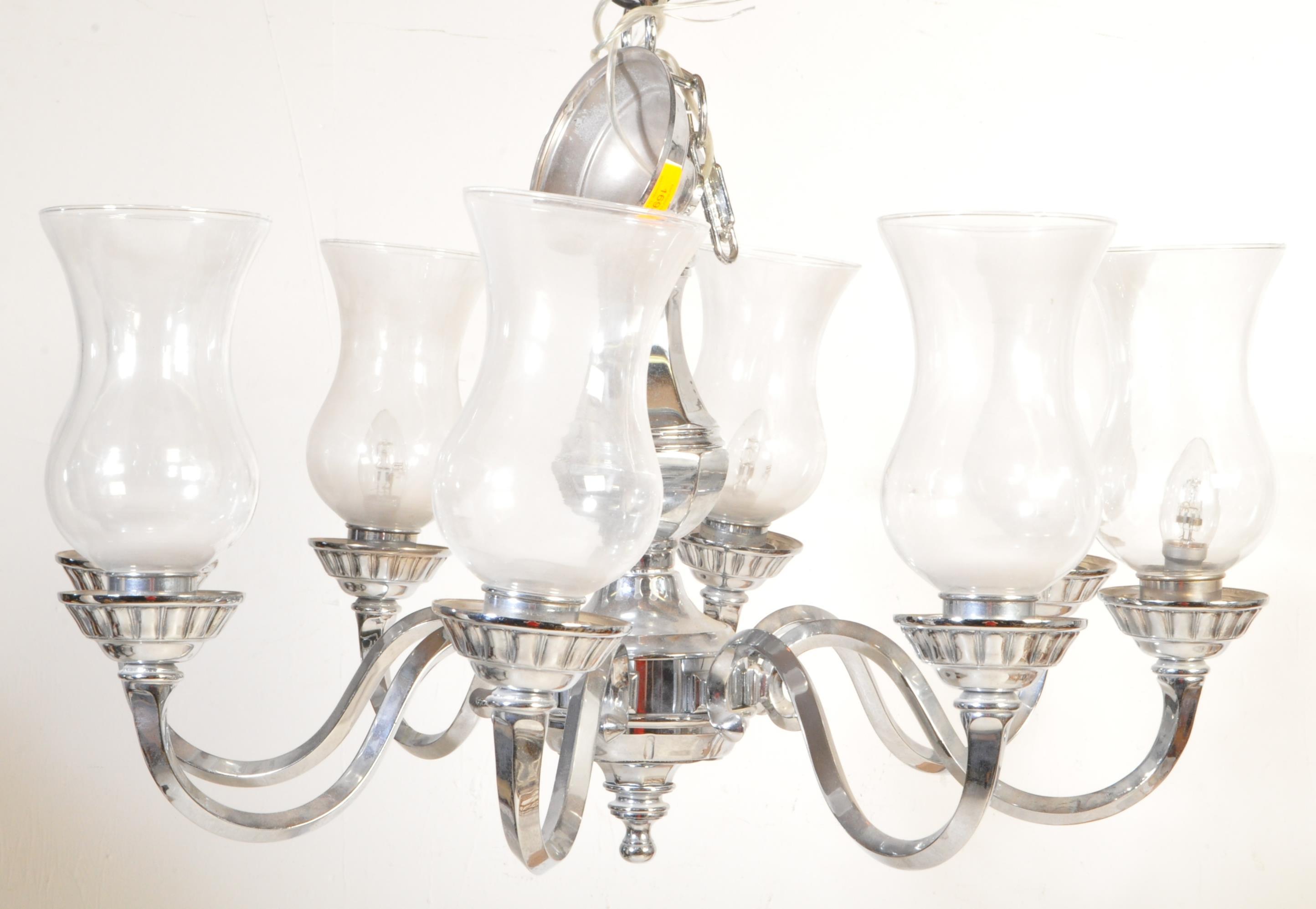 CONTEMPORARY CHROME CHANDELIER