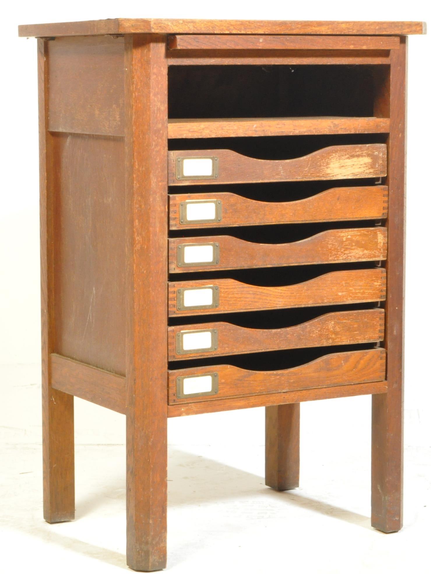 ASTROLA - EARLY 20TH CENTURY OAK OFFICE FILING CABINET