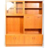 MID CENTURY RETRO TEAK WOOD HIGHBOARD - DISPLAY SIDEBOARD