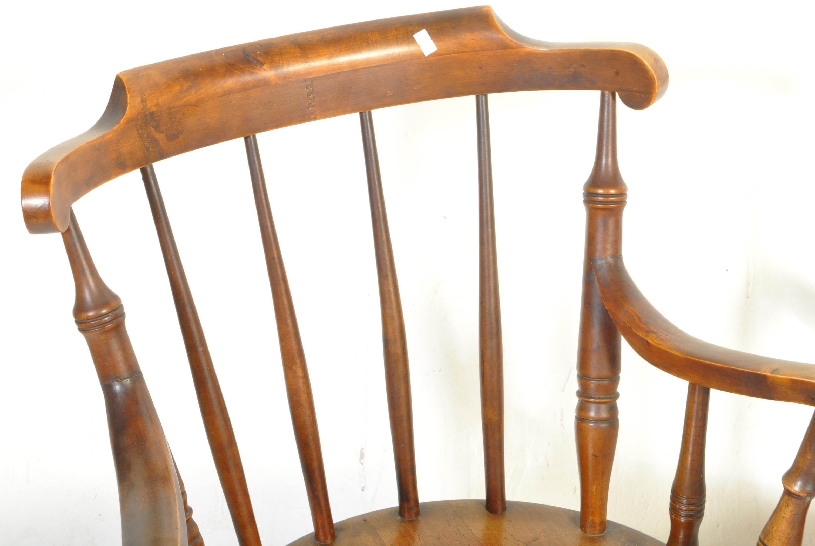 PAIR OF 19TH CENTURY REVIVAL WINDSOR ARMCHAIRS CHAIRS - Image 3 of 4