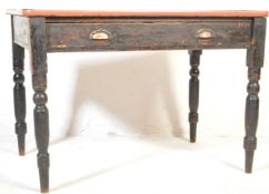 19TH CENTURY VICTORIAN HOUSE PINE DINING TABLE