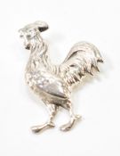 SILVER COCKEREL BROOCH