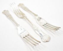 THREE UNITED CUTLERS SILVER HALLMARKED FORKS