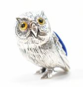 SILVER OWL PIN CUSHION