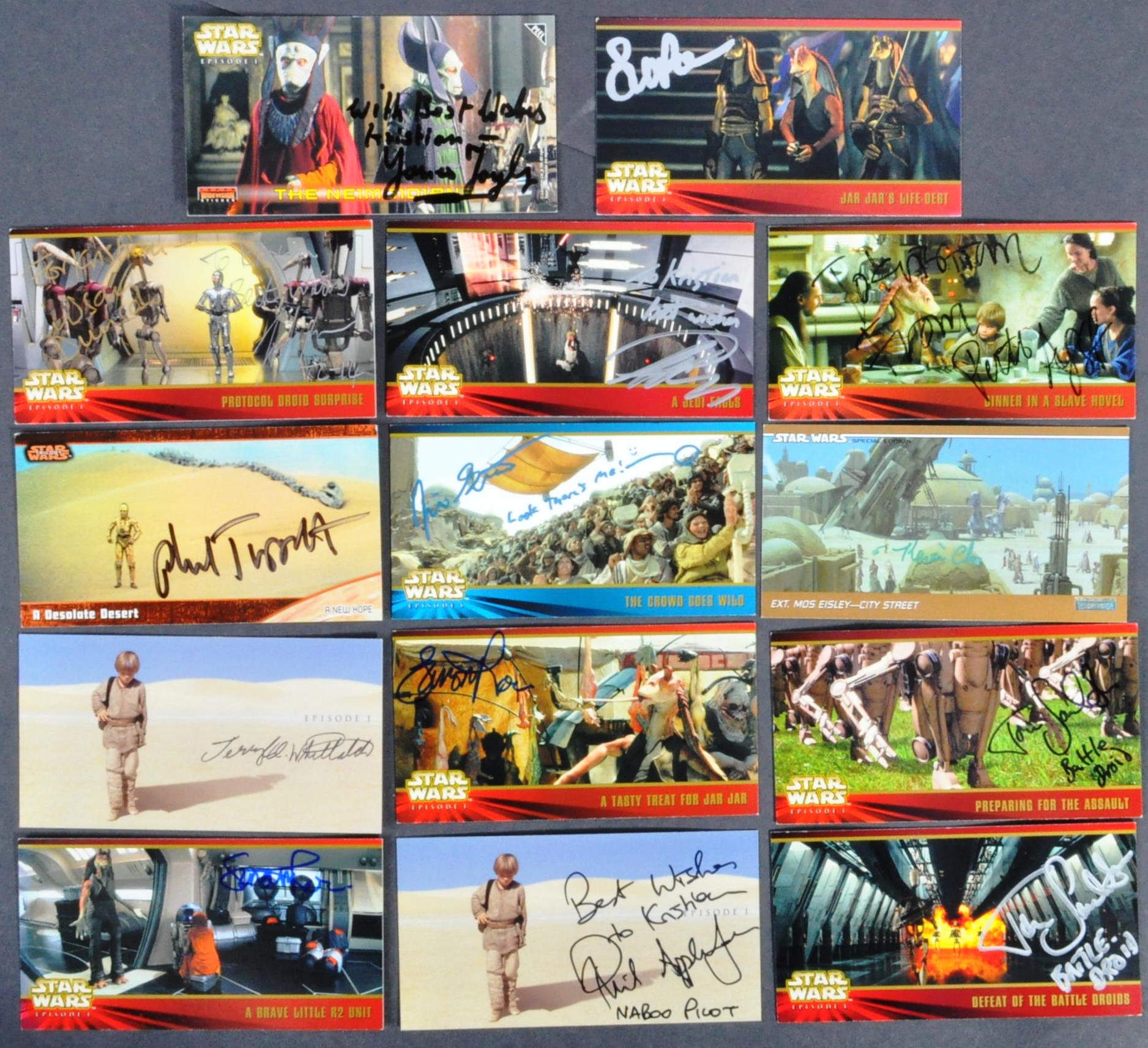 STAR WARS - THE PHANTOM MENACE - COLLECTION OF SIGNED TRADING CARDS - Image 2 of 5