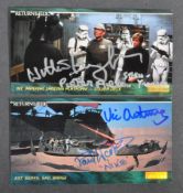 STAR WARS - ROTJ - MULTI-SIGNED TOPPS WIDEVISION TRADING CARDS