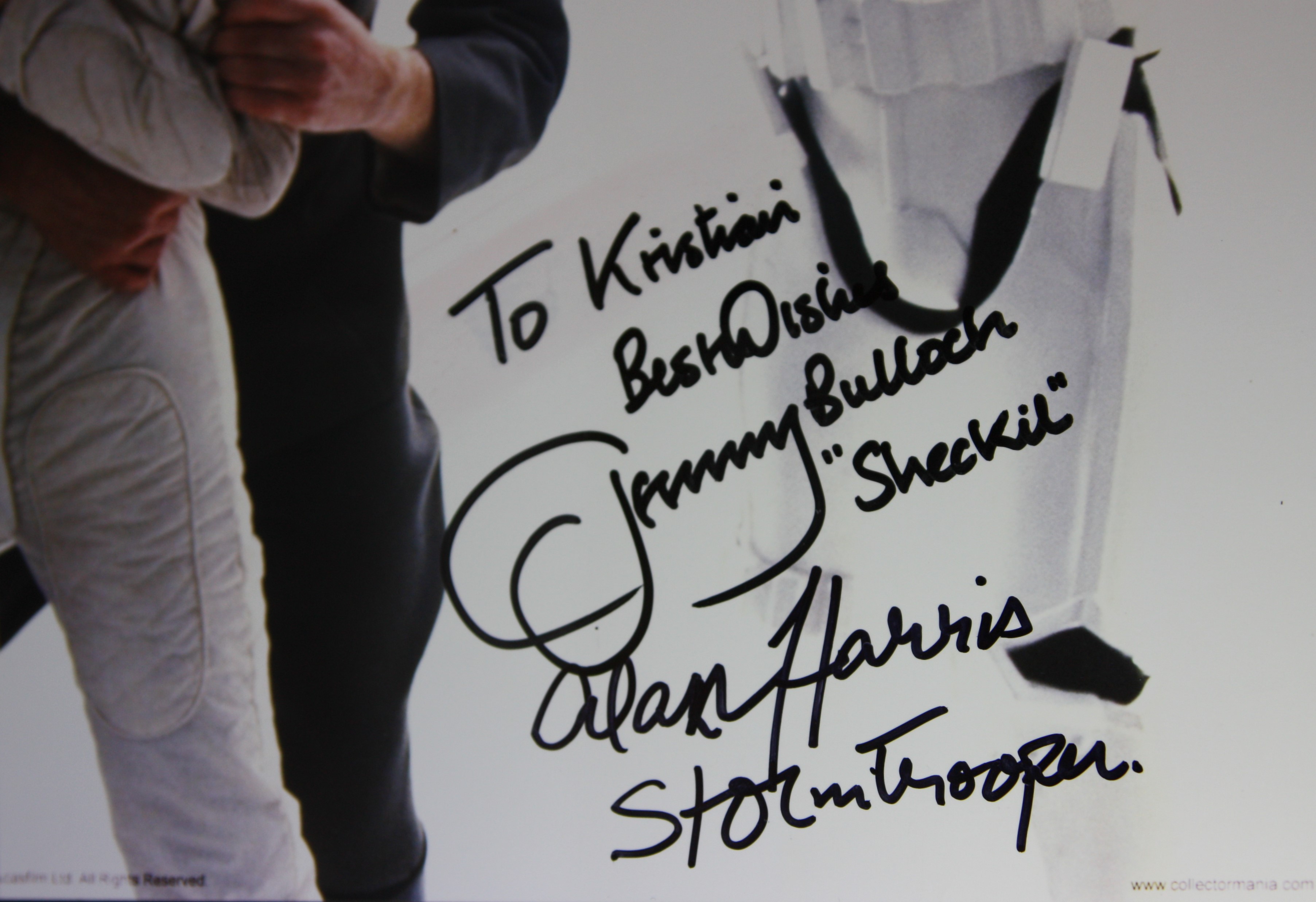 STAR WARS - JEREMY BULLOCH (1945-2020) & ALAN HARRIS (1938-2020) SIGNED 8X10" - Image 2 of 2