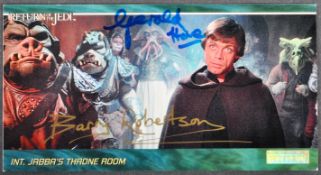 STAR WARS - ROTJ - BARRY ROBERTSON (D.2009) & GERALD HOME SIGNED