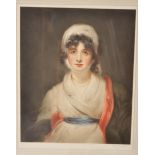 ELLEN JOWETT MEZZOTINT - EDWARD WARDLE MRS SIDDONS PORTRAIT