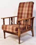 EARLY 20TH CENTURY 1920S OAK FIRESIDE ARMCHAIR