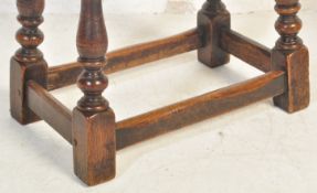 JACOBEAN REVIVAL COUNTRY OAK PEG JOINT STOOL