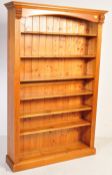 LARGE 20TH CENTURY PINE BOOKCASE DISPLAY CABINET