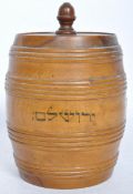 19TH CENTURY JERUSALEM OLIVE WOOD TOBACCO POT