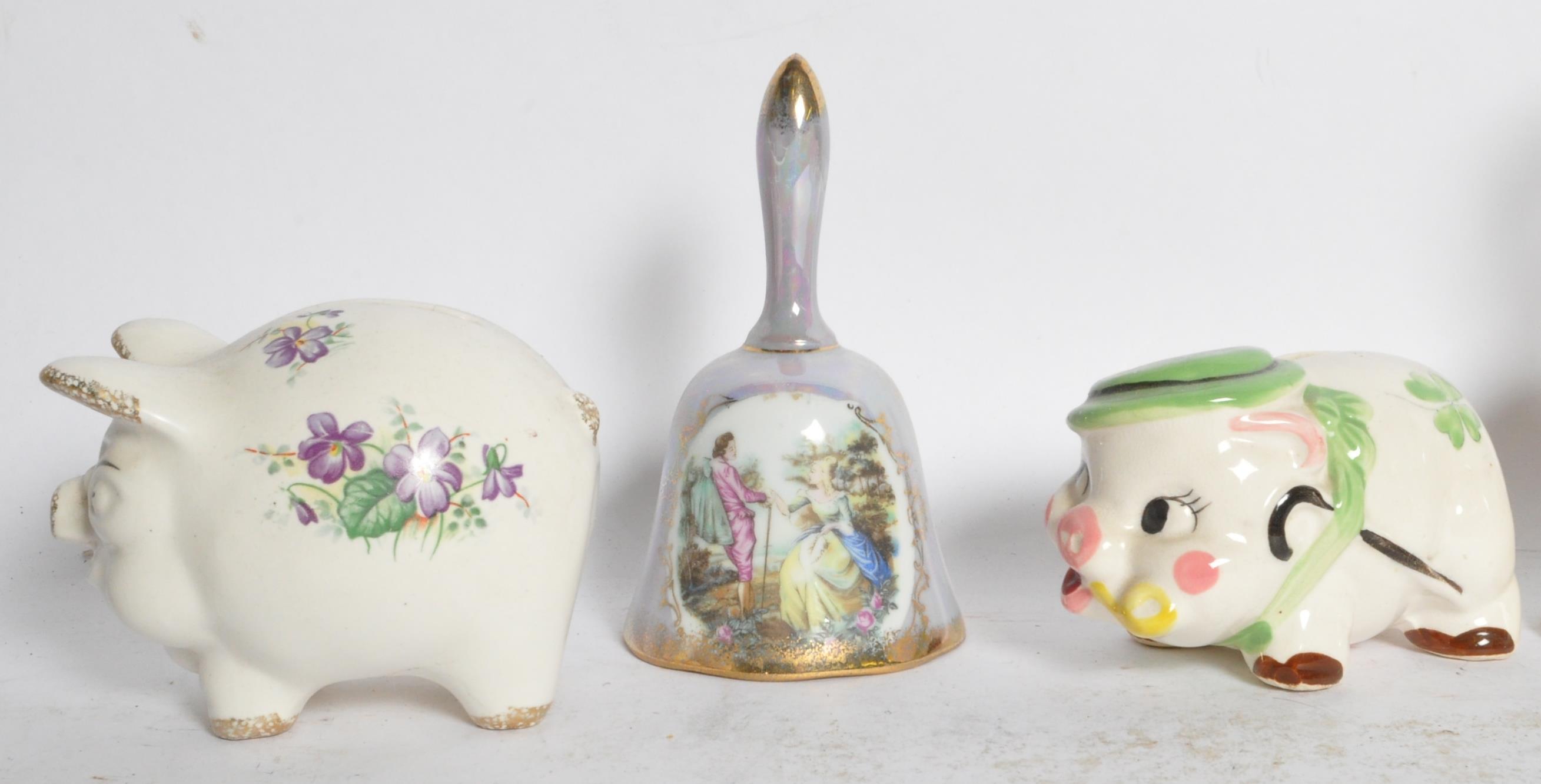 COLLECTION OF VINTAGE BONE CHINA ORNAMENTS & BELLS - Image 3 of 9