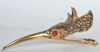 VINTAGE BRASS DESK TOP BIRD DOCUMENT CLIP