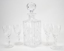 WATERFORD CRYSTAL STYLE GLASSES & DECANTER