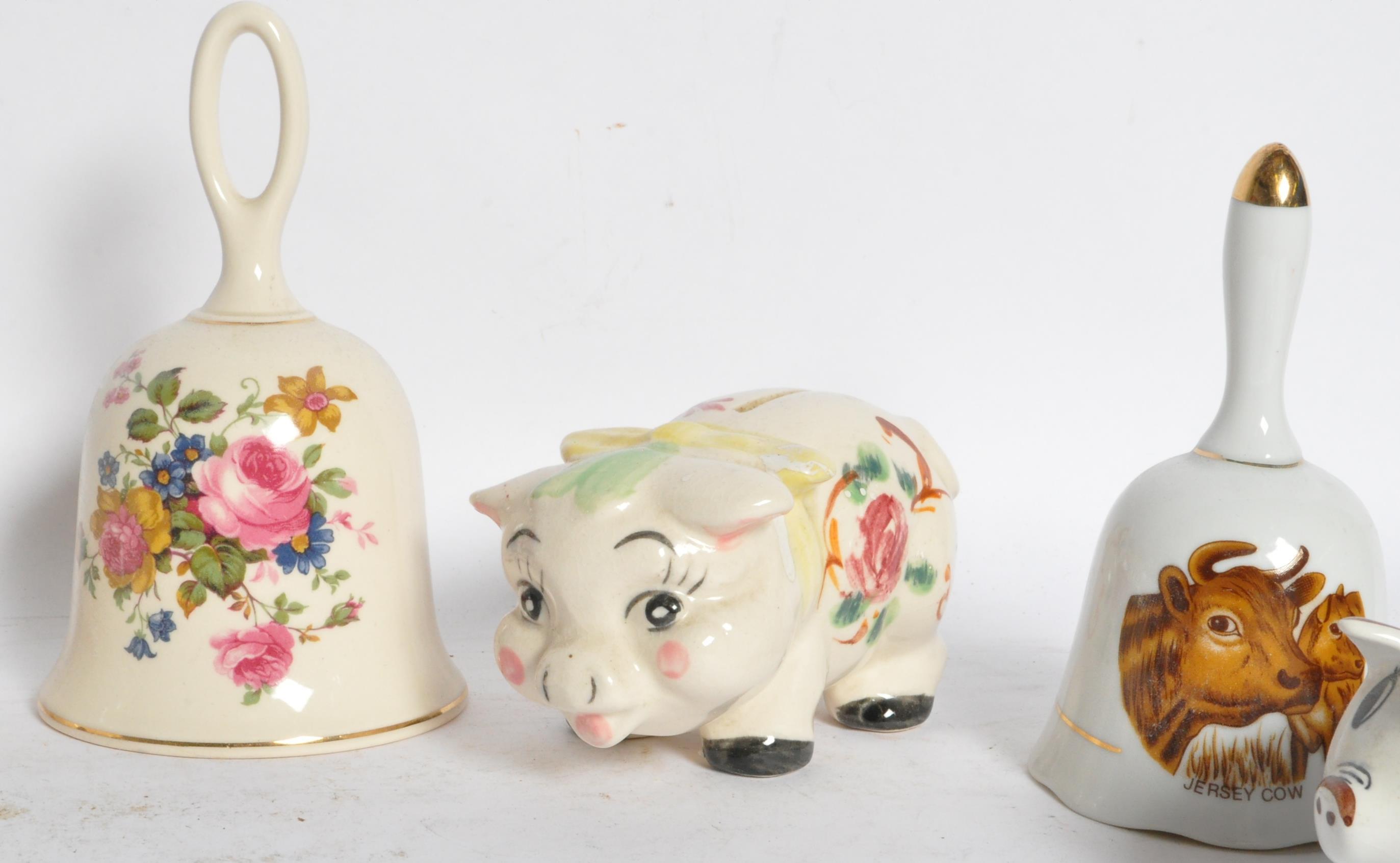 COLLECTION OF VINTAGE BONE CHINA ORNAMENTS & BELLS - Image 4 of 9