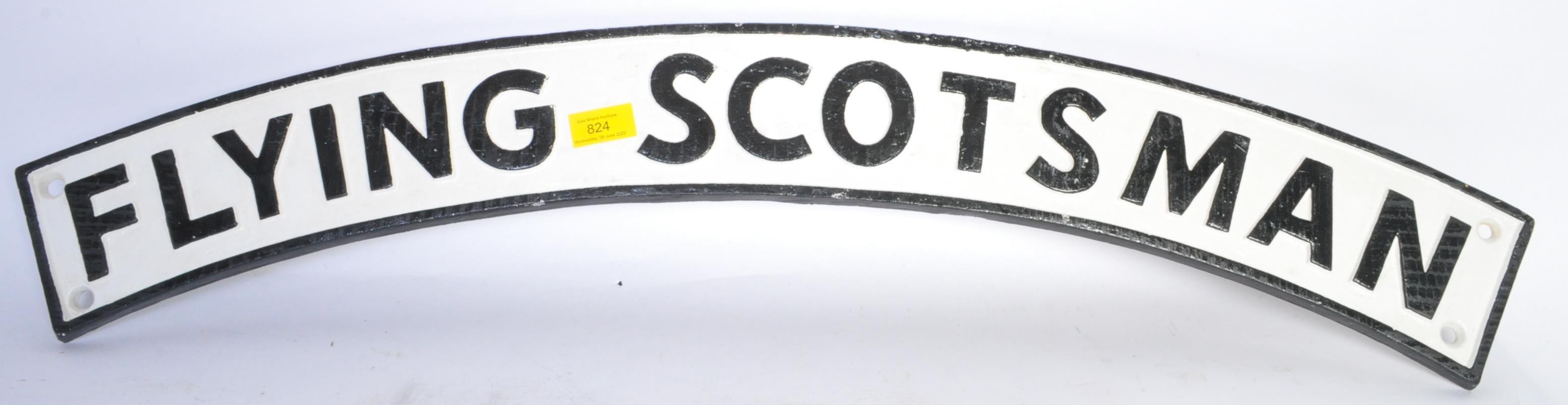 VINTAGE FLYING SCOTSMAN CAST METAL SIGN