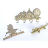 CROCCODILE NUT CRACKER - COLLECTION OF BRASS ITEMS
